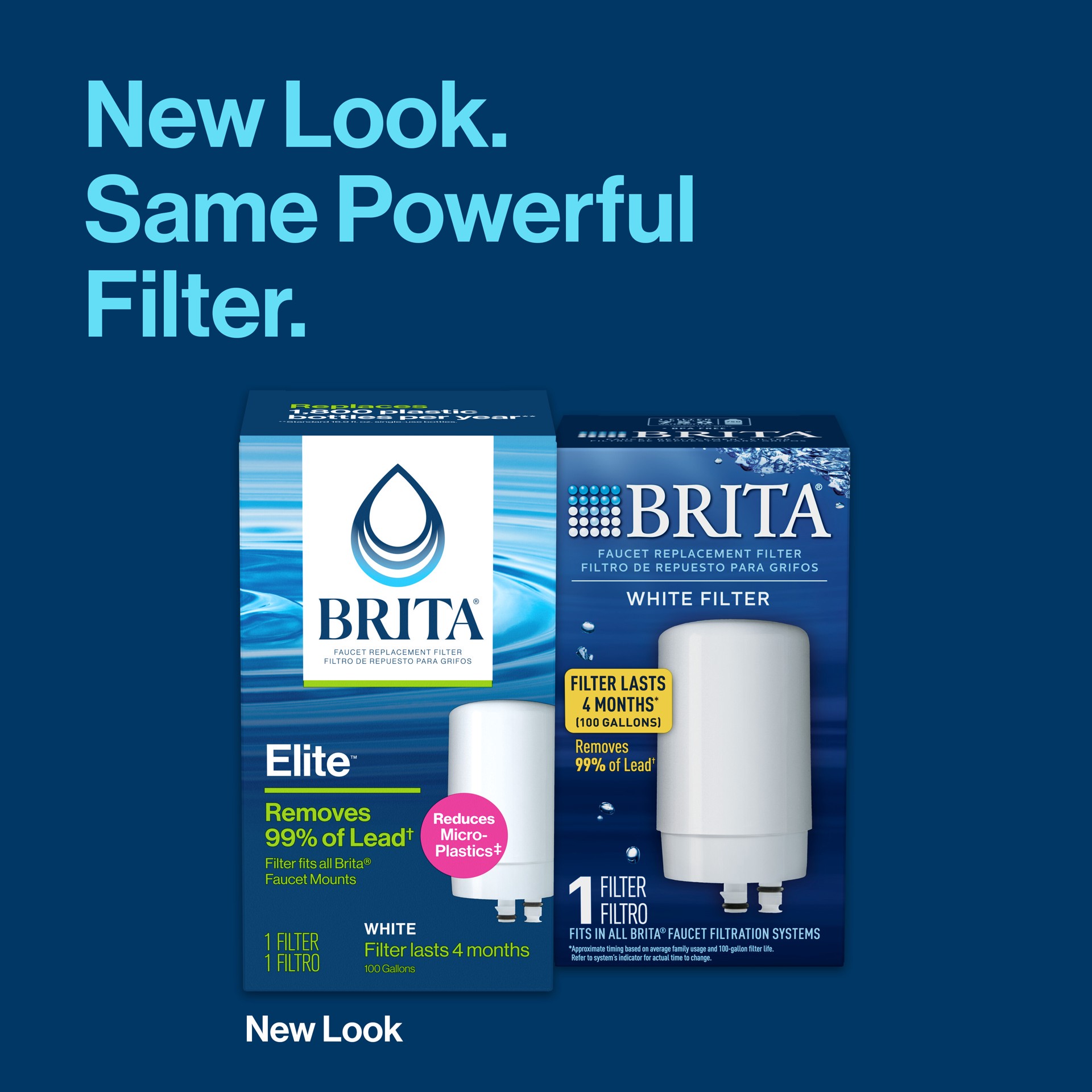 slide 3 of 5, Brita Faucet Mount System Replacement Filter, Reduces Lead, Made Without BPA, White, 1 Count, 1 ct