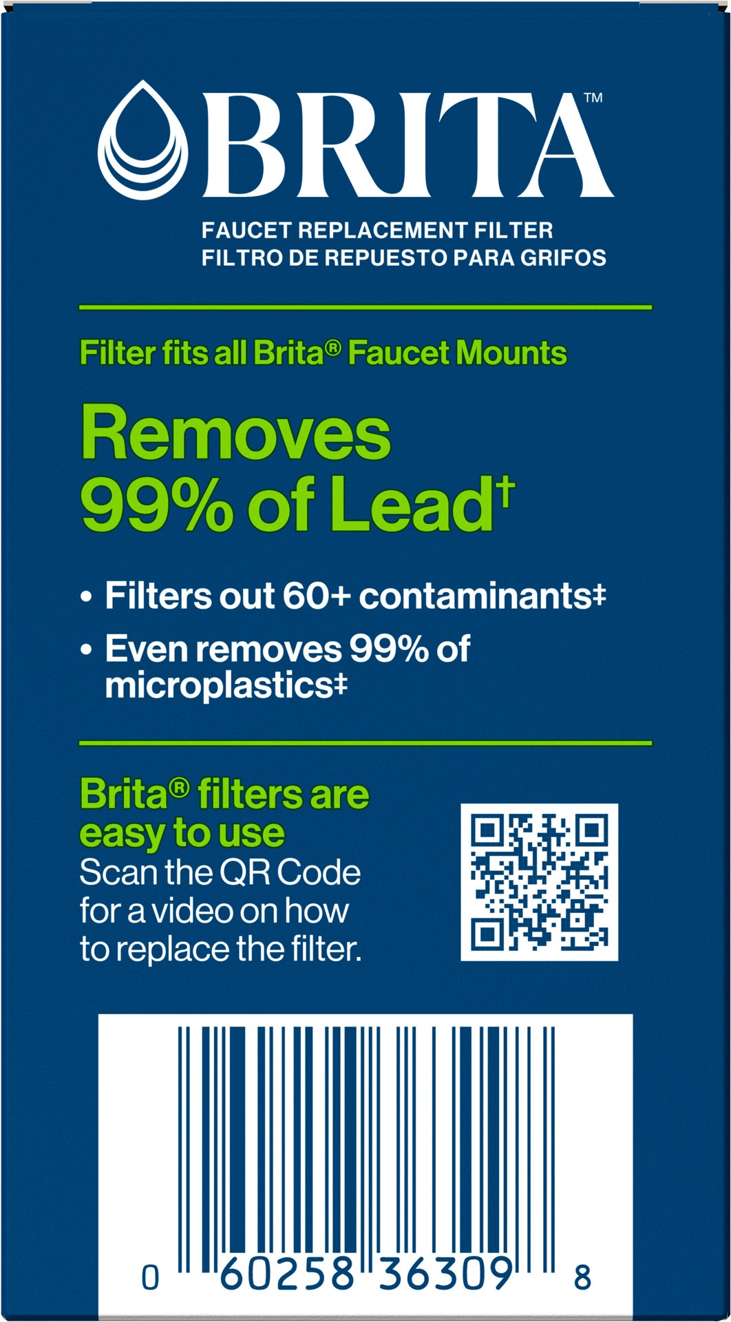 slide 4 of 5, Brita Faucet Mount System Replacement Filter, Reduces Lead, Made Without BPA, White, 1 Count, 1 ct