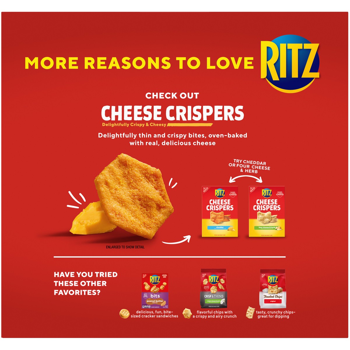 slide 4 of 9, RITZ Reduced Fat Original Crackers, 12.5 oz, 0.78 lb