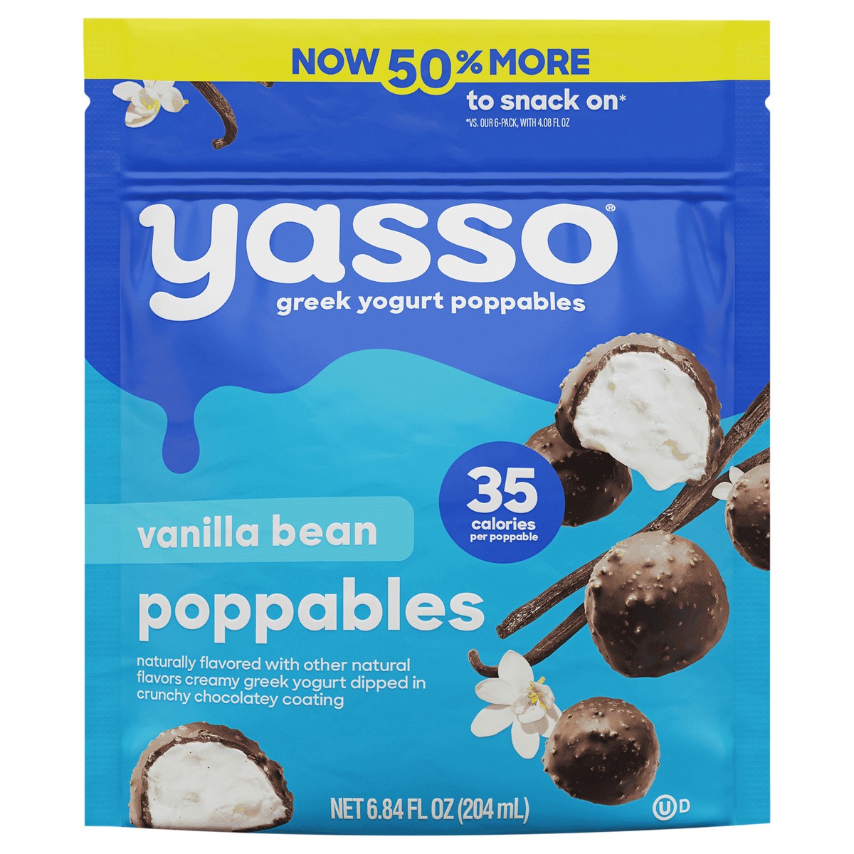 slide 1 of 5, Yasso Vanilla Bean Frozen Greek Yogurt Poppables, 6.84 fl oz
