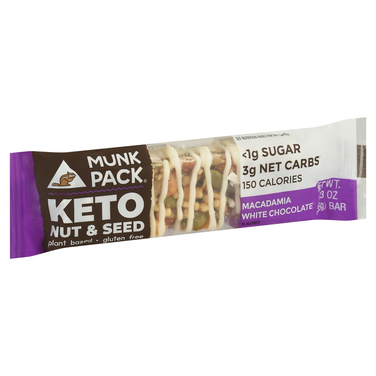 slide 2 of 9, Munkpack Macadamia White Chocolate Nut & Seed Bar, 1.23 oz