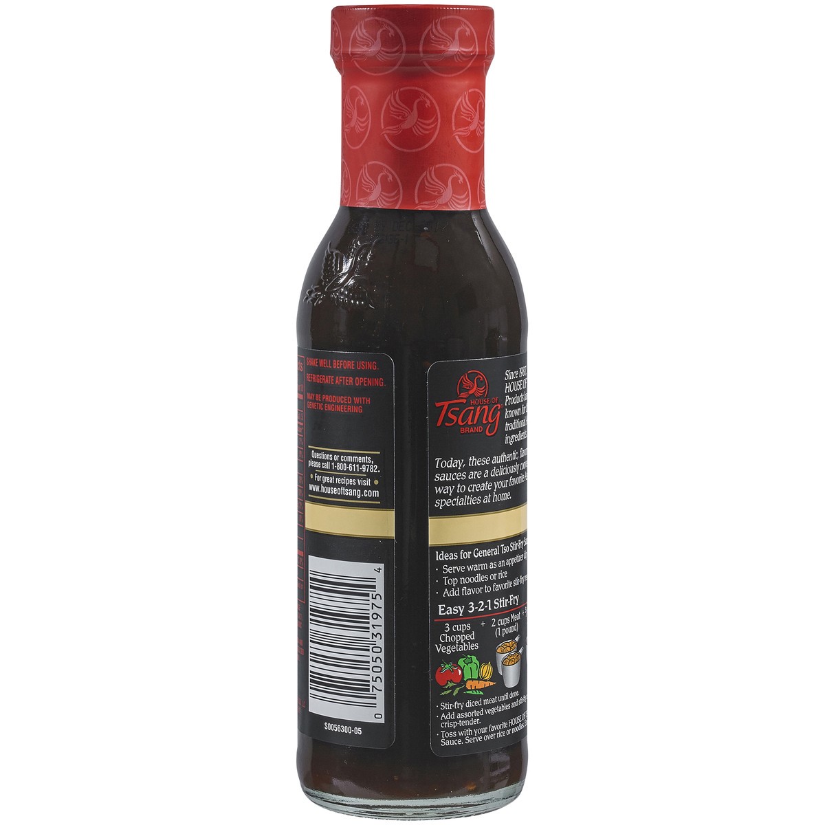 slide 2 of 7, House of Tsang General Tso Stir-Fry Sauce 12.6 oz. Bottle, 12.6 oz