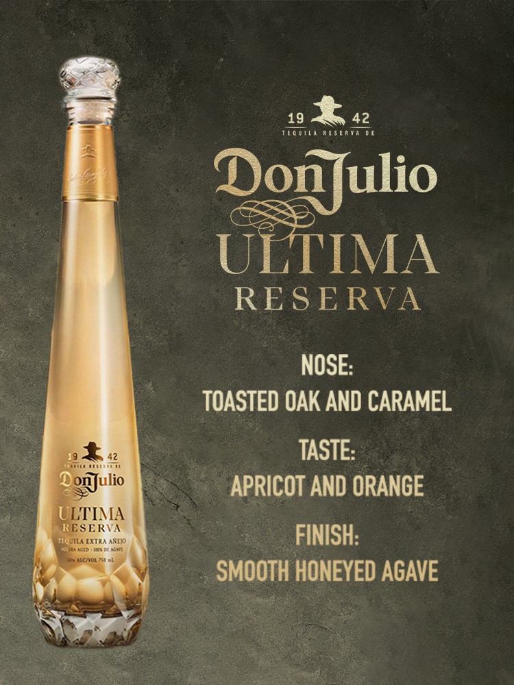 slide 3 of 9, Don Julio Ultima Reserva Extra Anejo Solera Aged Tequila, 750 mL, 750 ml