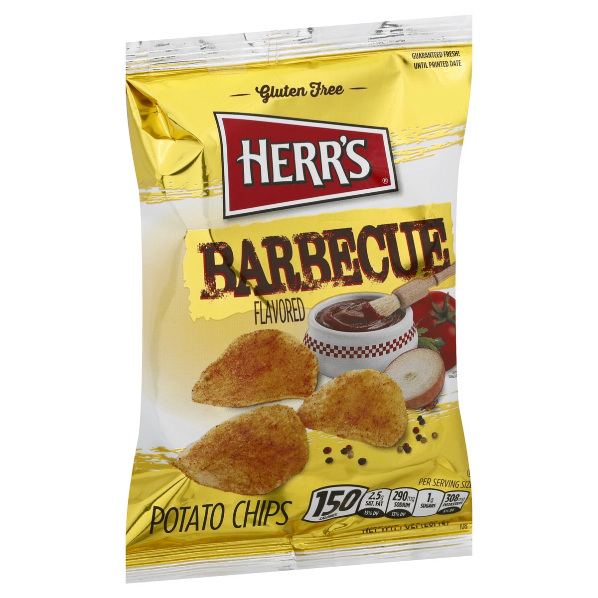 slide 10 of 10, Herr's Barbeque Flavored Potato Chips 1 oz, 1 oz