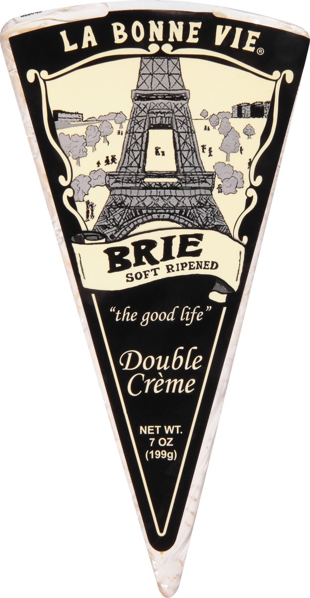 slide 4 of 9, La Bonne Vie Cheese, Brie, Double Creme, Soft-Ripened, 7 oz