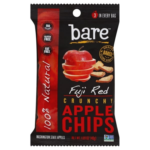 slide 1 of 6, Bare Foods Naturally Bare Fuji Reds Apple Chips, 1.69 oz