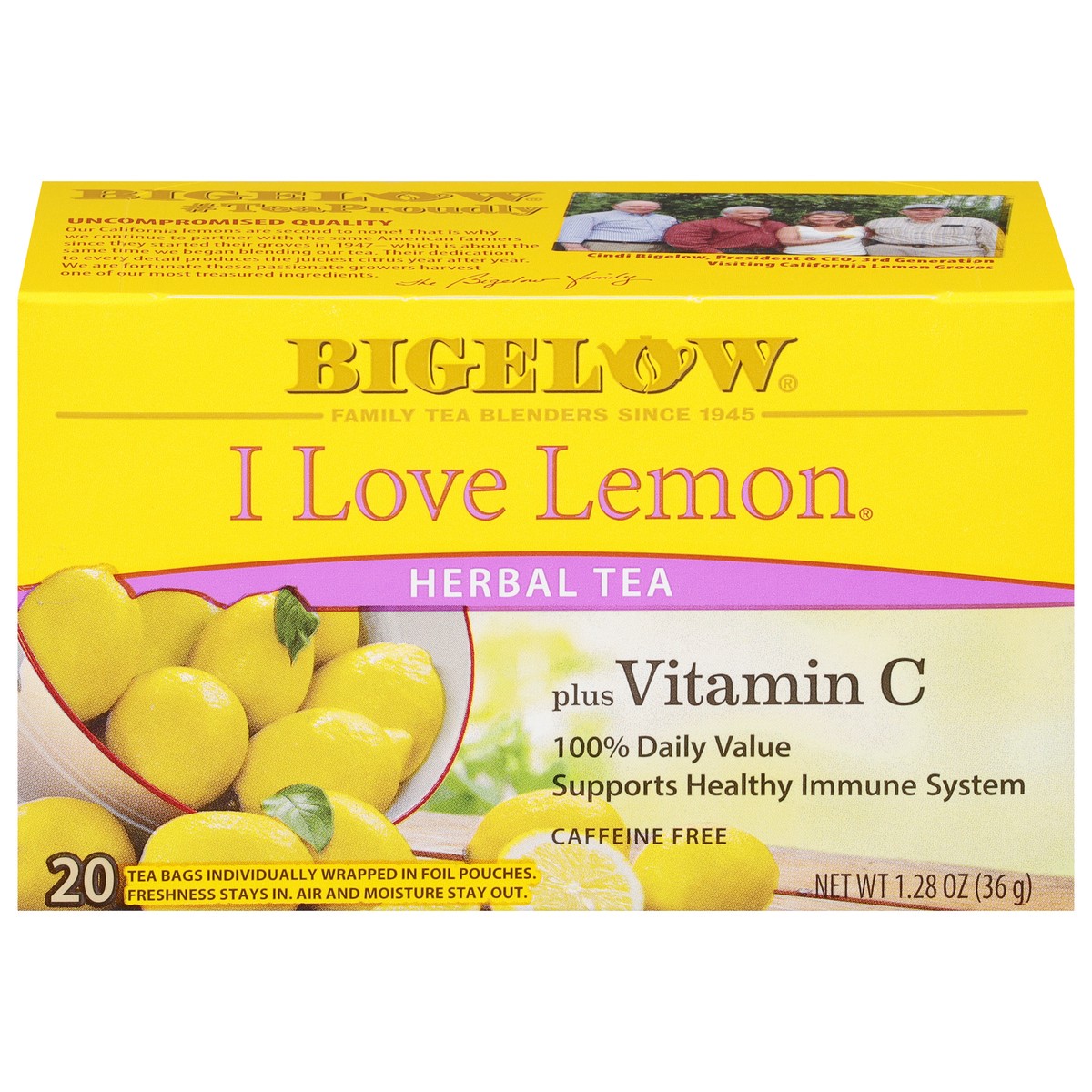 slide 1 of 9, Bigelow Tea Love Lemon/Herb, 