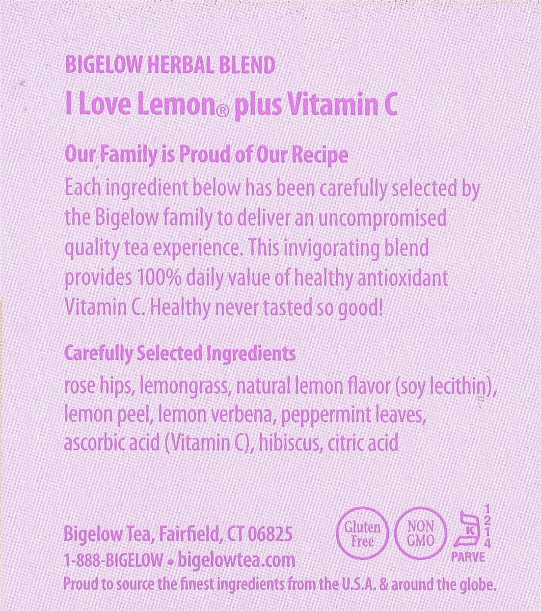 slide 8 of 9, Bigelow Tea Love Lemon/Herb, 