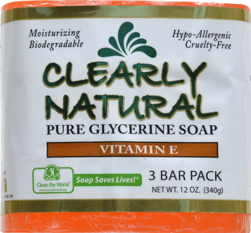 slide 1 of 4, Clearly Natural Pure Glycerine Soap Vitamin E, 12 oz