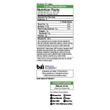 slide 2 of 2, Bai Brasilia Blueberry Antioxidant Infused Beverages, 6 ct; 18 fl oz