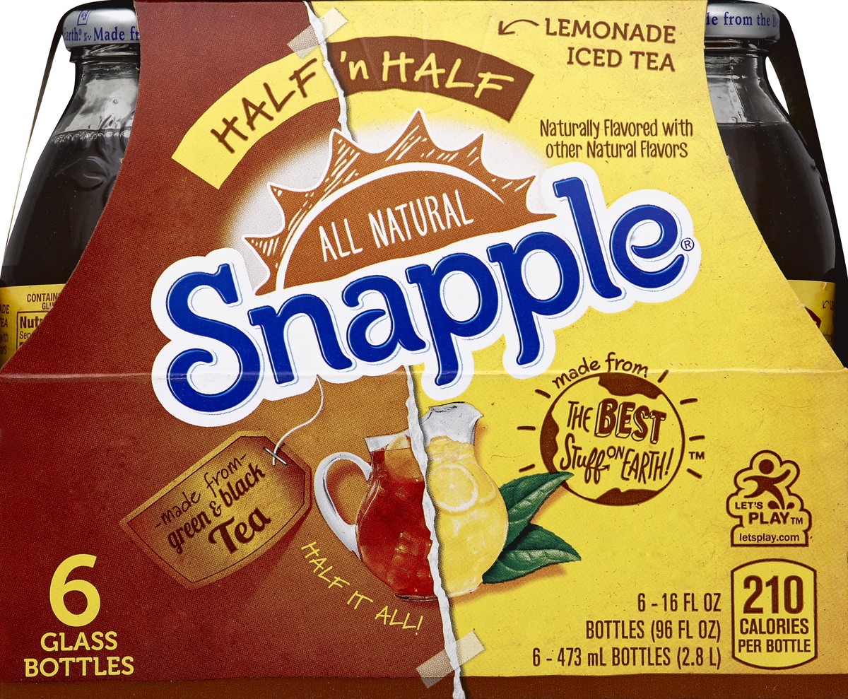 slide 5 of 6, Snapple Half n Half Lemonade Iced Tea , 6 ct; 16 fl oz