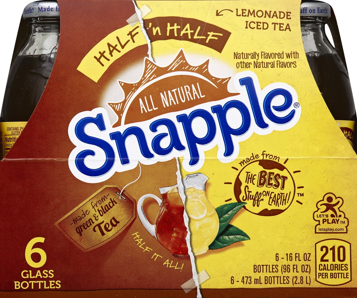 slide 6 of 6, Snapple Half n Half Lemonade Iced Tea , 6 ct; 16 fl oz