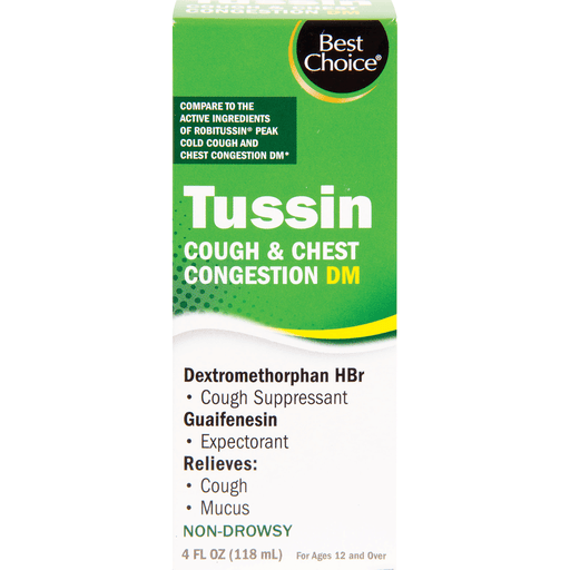 slide 1 of 1, Best Choice Non-Drowsy Tussin Cough Chest ConGestion DM, 4 oz