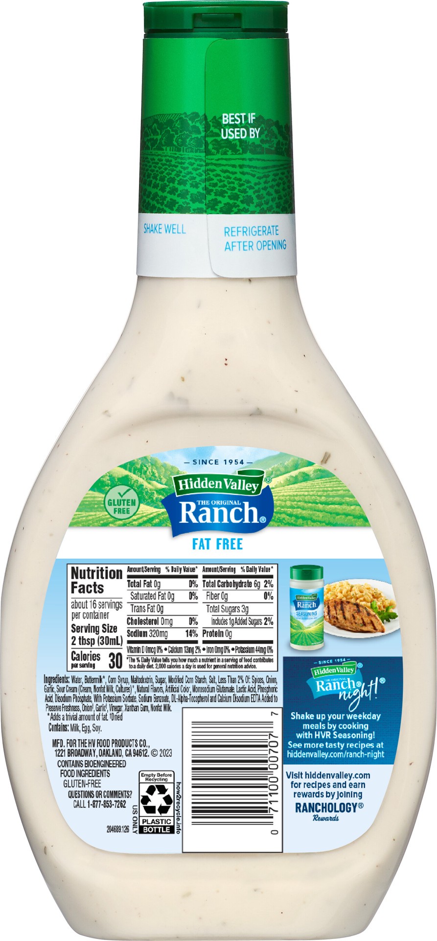 slide 3 of 5, Hidden Valley Fat Free Ranch, 16 oz