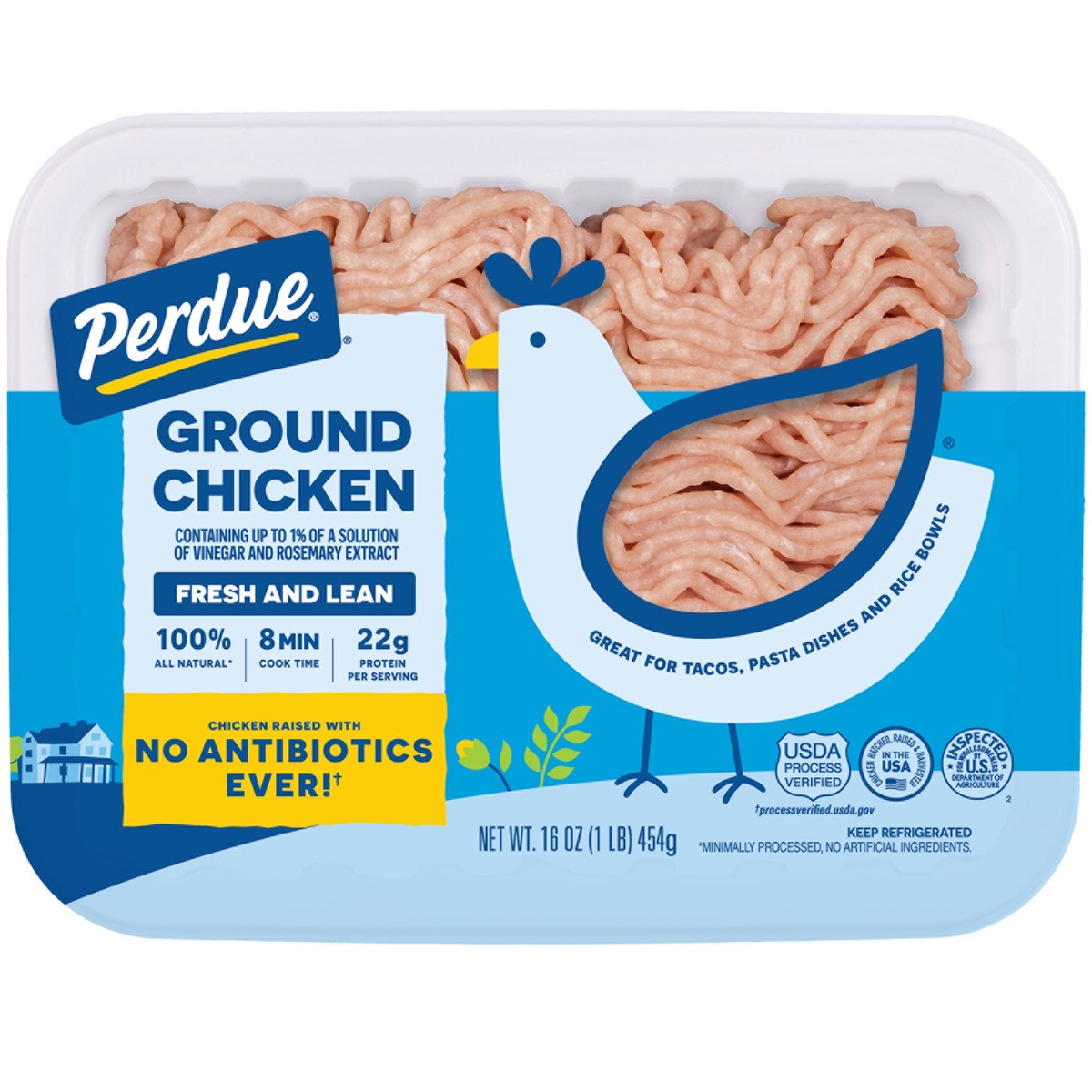 slide 1 of 7, PERDUE GROUND CHICKEN, 1 lb
