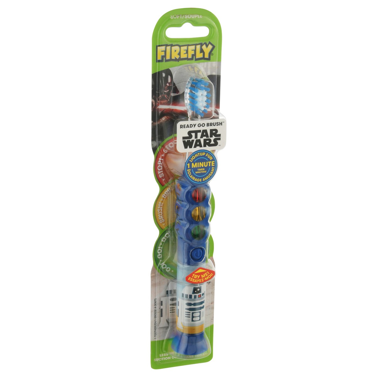 slide 7 of 9, Firefly Ready Go Brush Soft Star Wars Toothbrush 1 ea Blister Pack, 1 ct