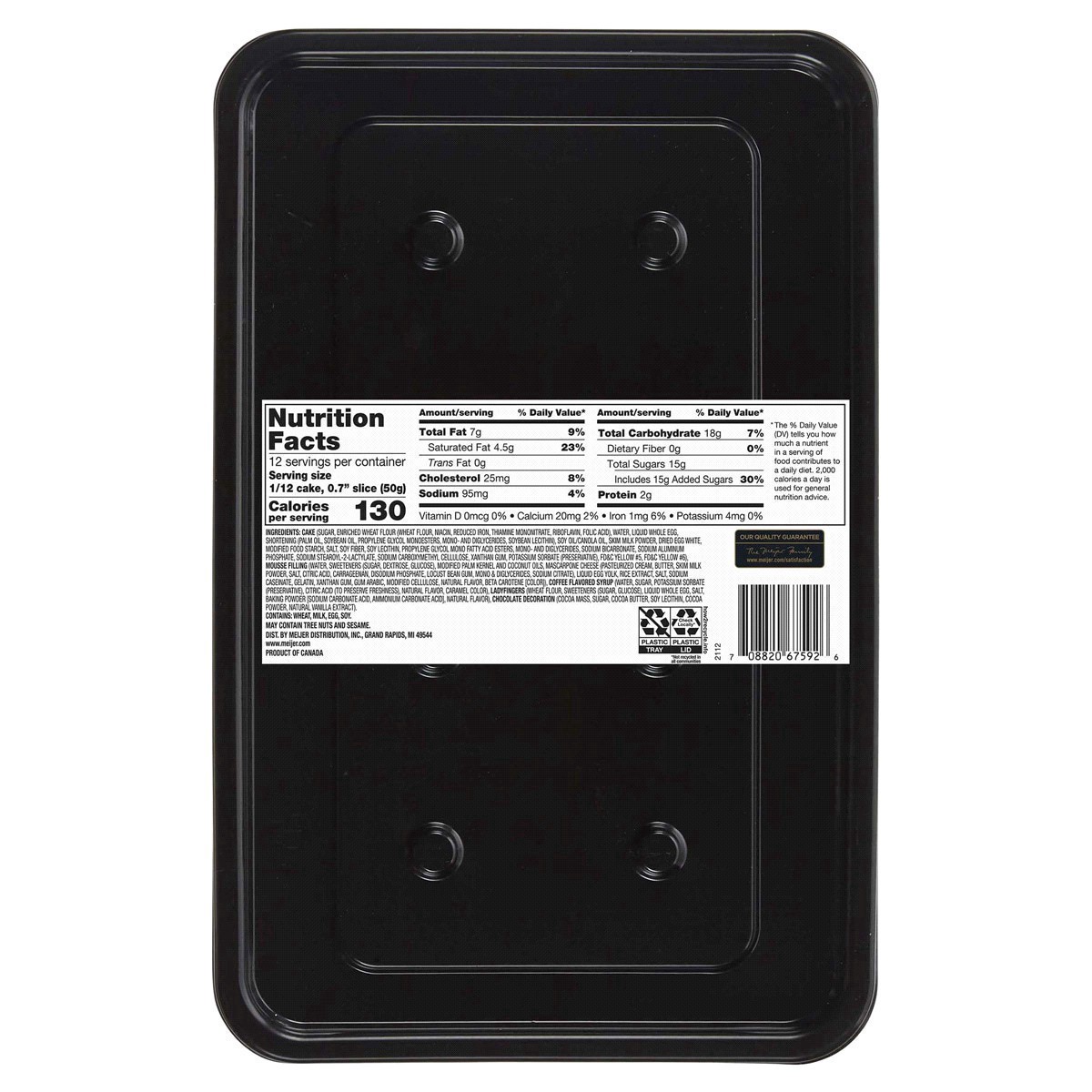 slide 8 of 9, FREDERIKS BY MEIJER Frederik's by Meijer Tiramisu Bar Cake, 21 oz, 21 oz