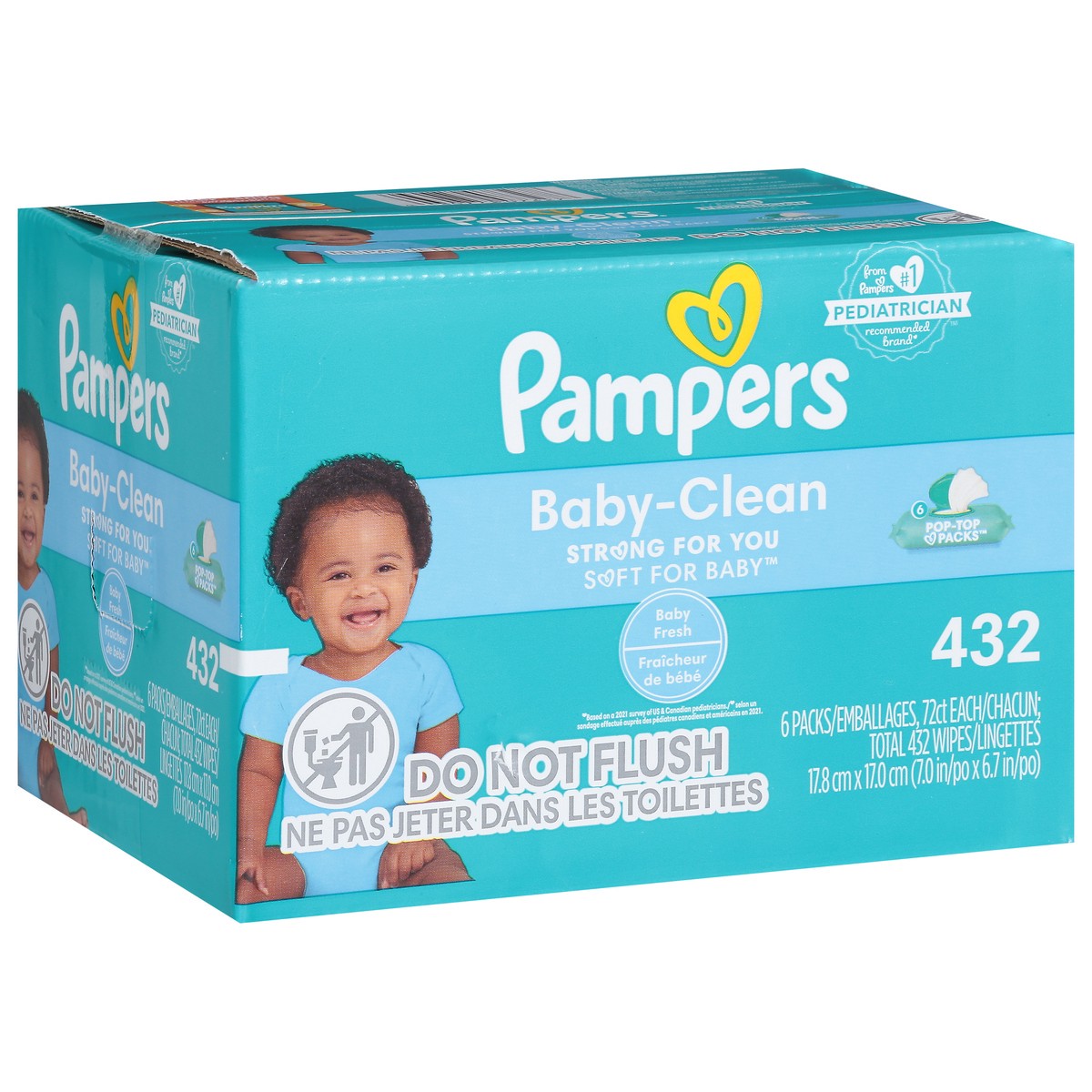 slide 3 of 12, Pampers Baby-Clean Baby-Fresh Wipes 6 - 72 Pack, 432 ct