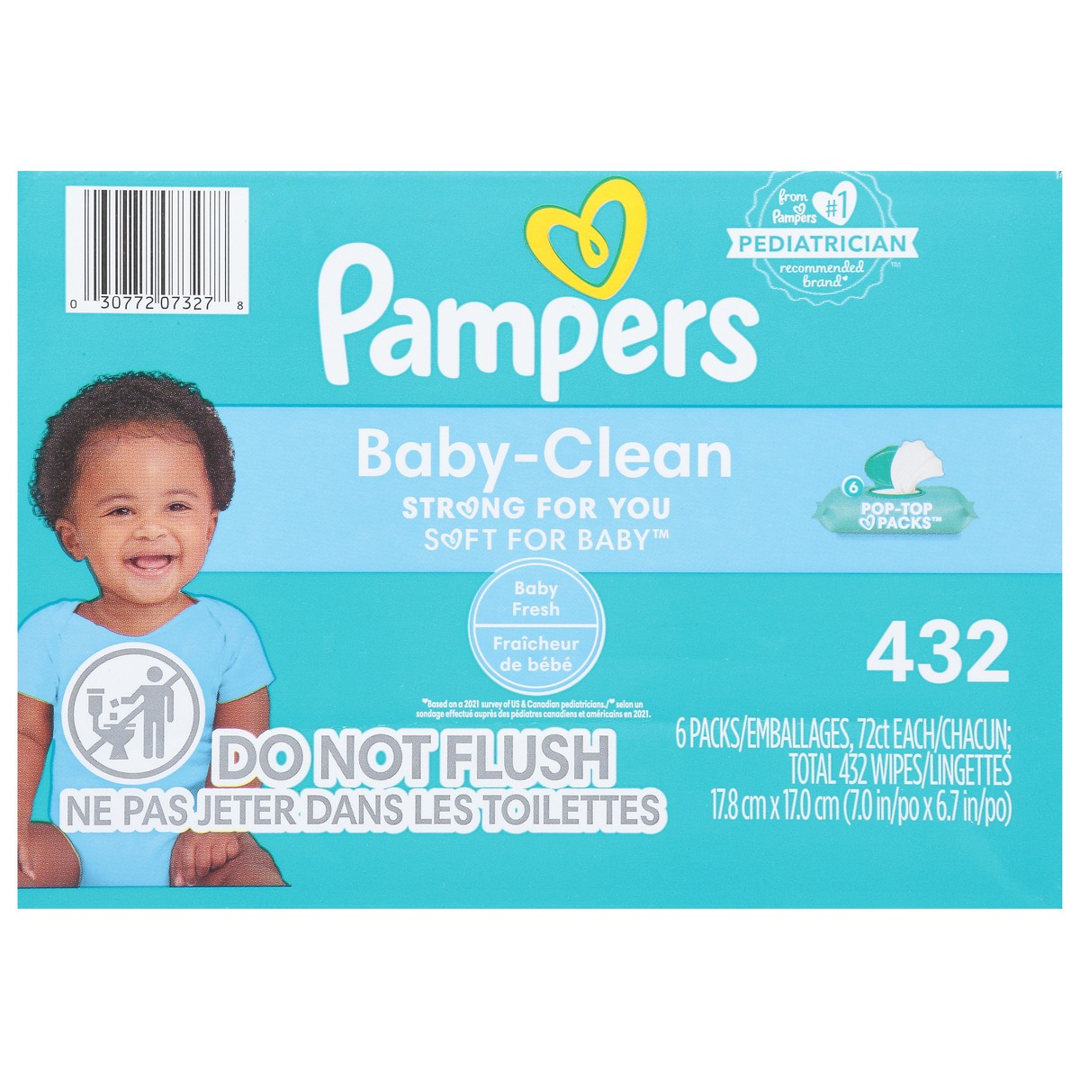 slide 12 of 12, Pampers Baby-Clean Baby-Fresh Wipes 6 - 72 Pack, 432 ct