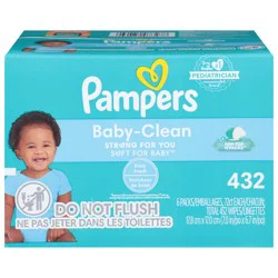 Pampers Complete Clean Baby Fresh Scent Wipes 432 Each