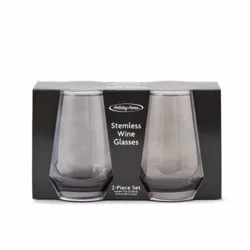 Holiday Home® 2 Pack Gray Stemless Wine Glass, 1 ea