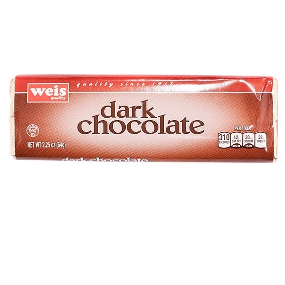 slide 1 of 1, Weis Quality Dark Chocolate Bar, 2.25 oz