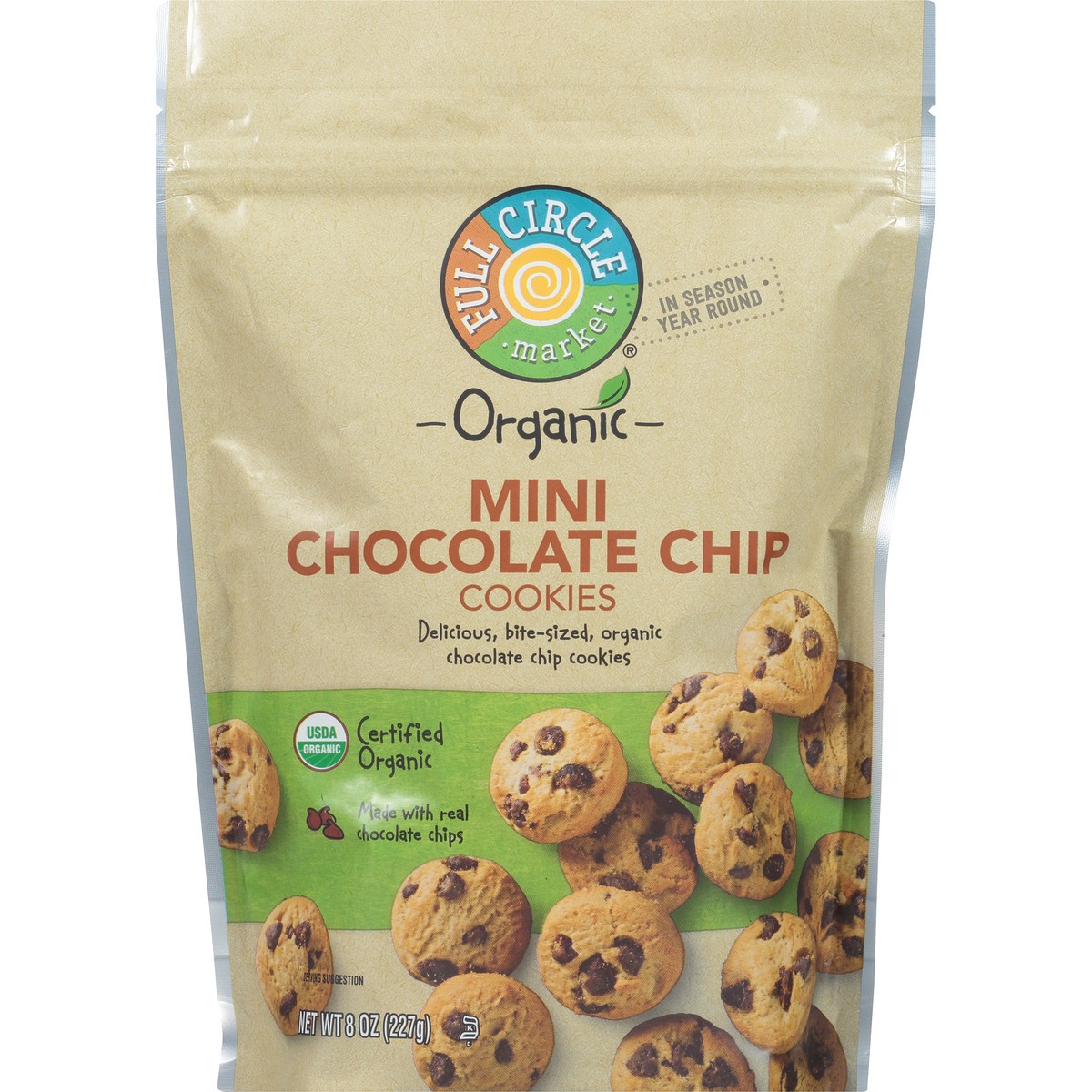 slide 7 of 10, Full Circle Market Mini Chocolate Chip Cookies, 8 oz