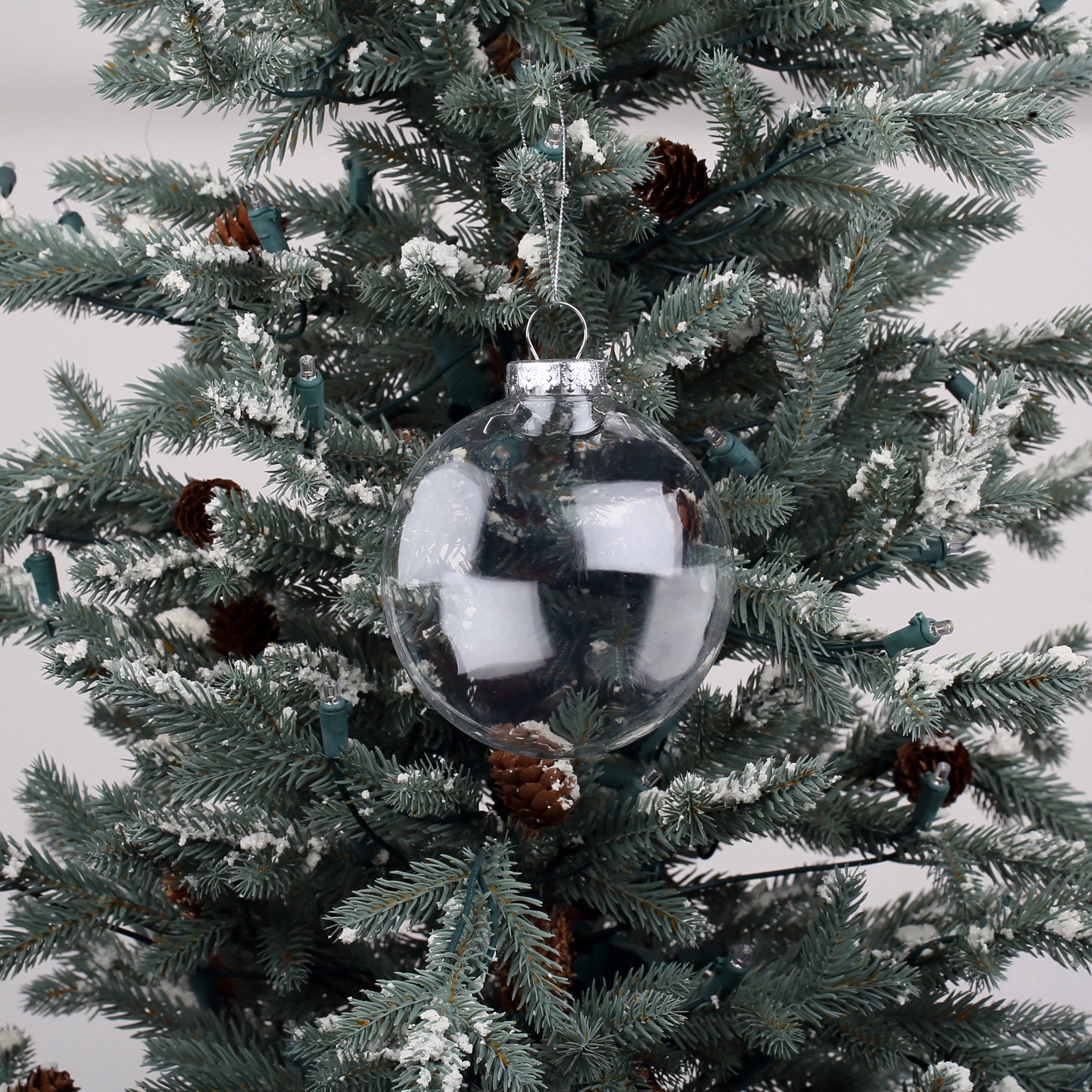 slide 3 of 3, 4.75" Clear Diy Plastic Disc Ornament By Make Market, 4.65 in x 2.4 in x 5.12 in