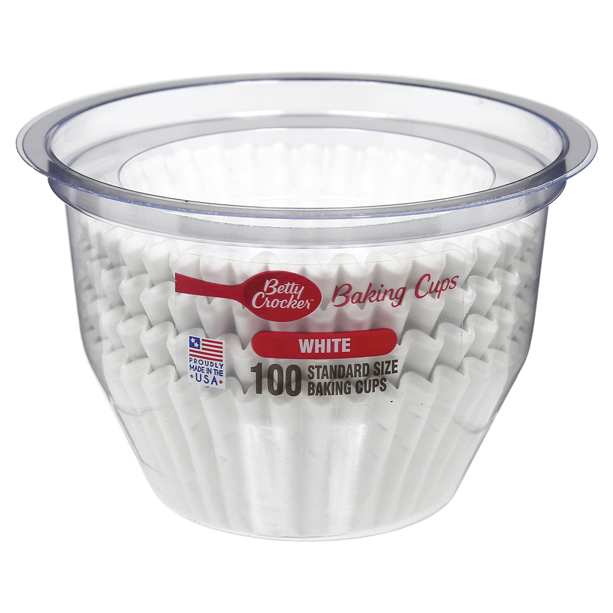 slide 1 of 3, Betty Crocker Standard Size Baking Cups White, 100 ct