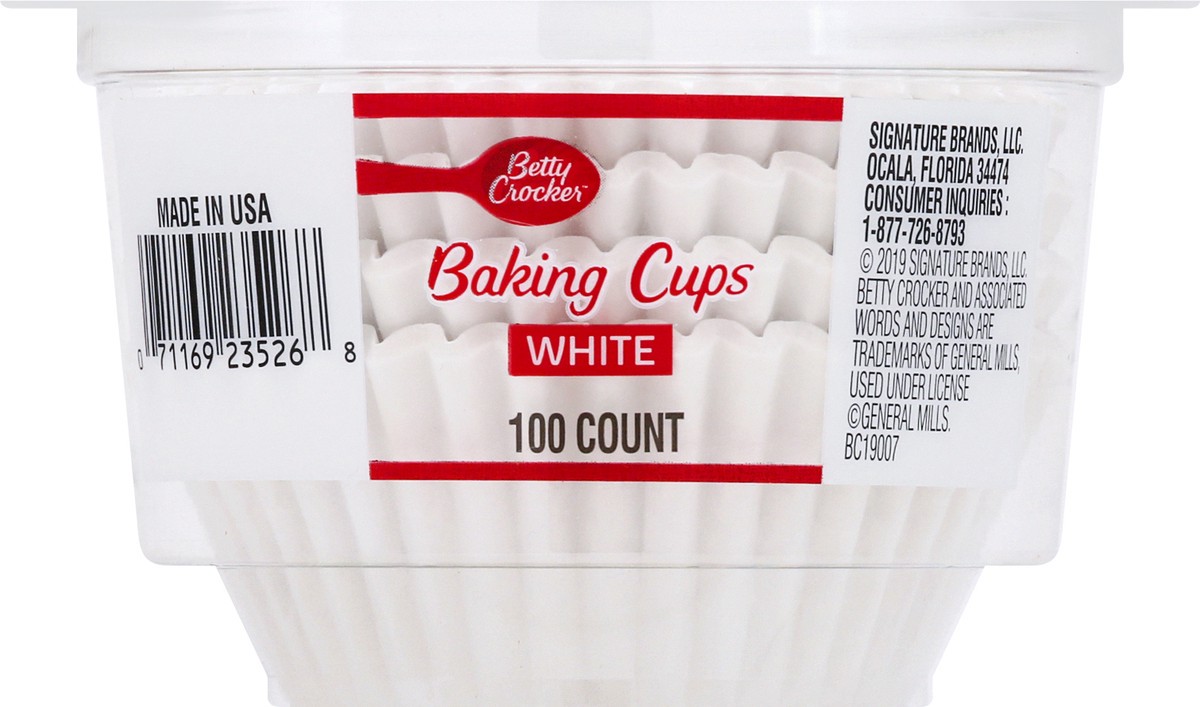 slide 2 of 9, Betty Crocker Standard Size Baking Cups White, 100 ct