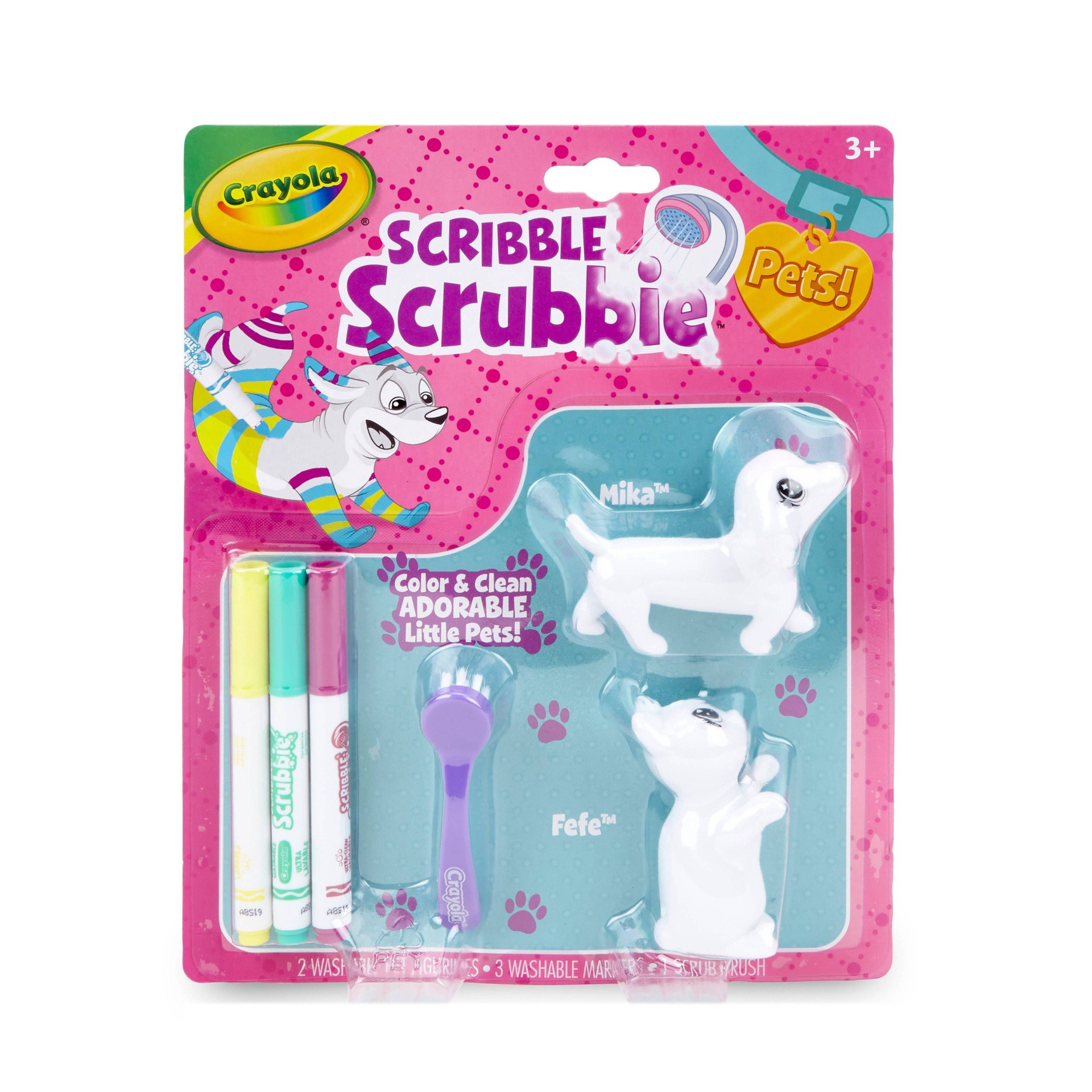 slide 1 of 2, Crayola Scribble Scrubbie Pets Animal Toy Playset, 2 ct