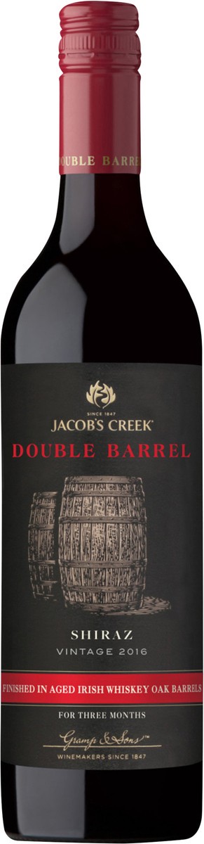 slide 1 of 6, Jacob's Creek Jacobs Creek Double Barrel Shiraz 750mL Bottle, 750 ml