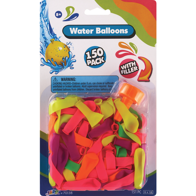 slide 1 of 1, Ja-Ru Water Balloons With Filler, 150 Ct, 150 ct