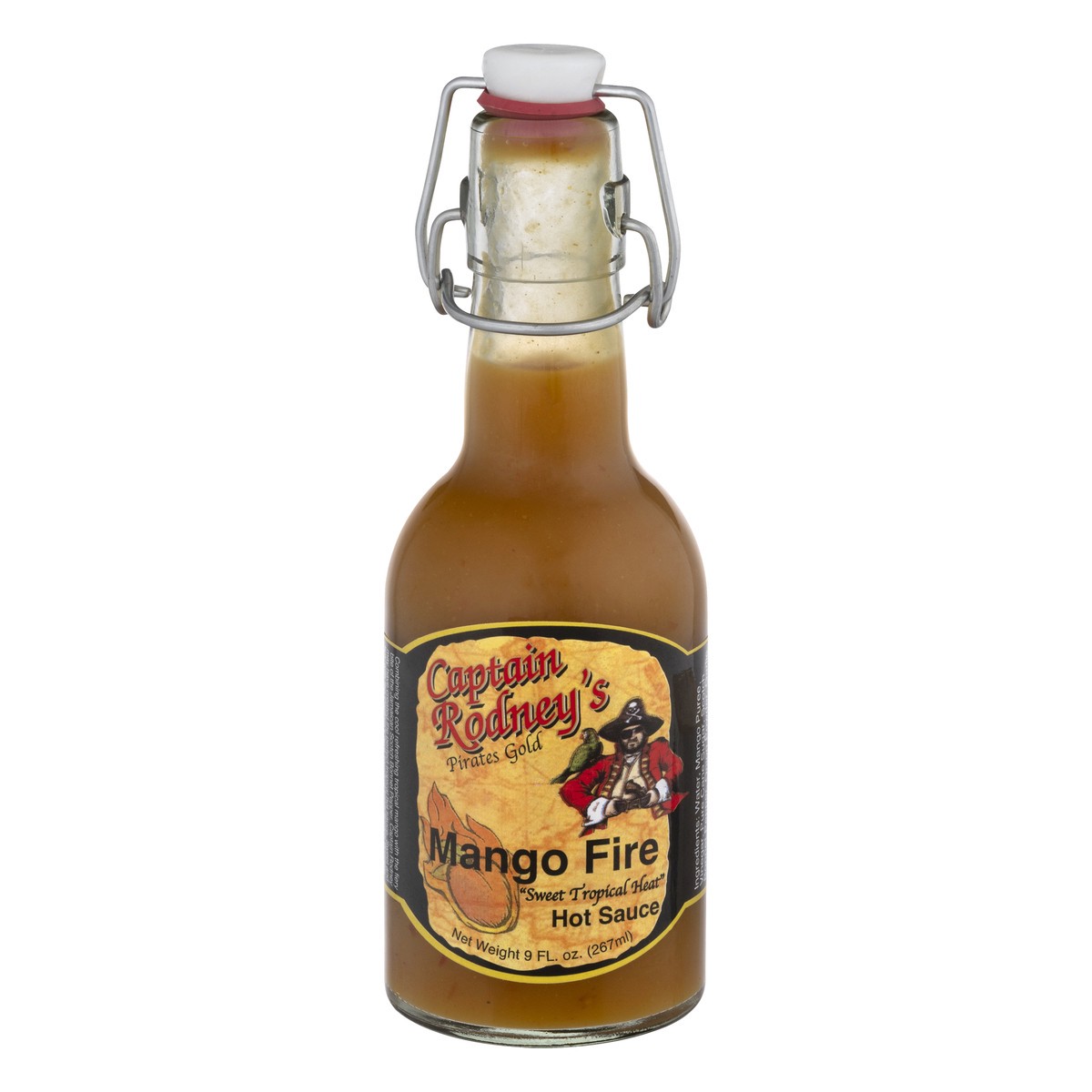 slide 1 of 12, Captain Rodney's Mango Fire Hot Sauce 9.0 oz, 9 oz