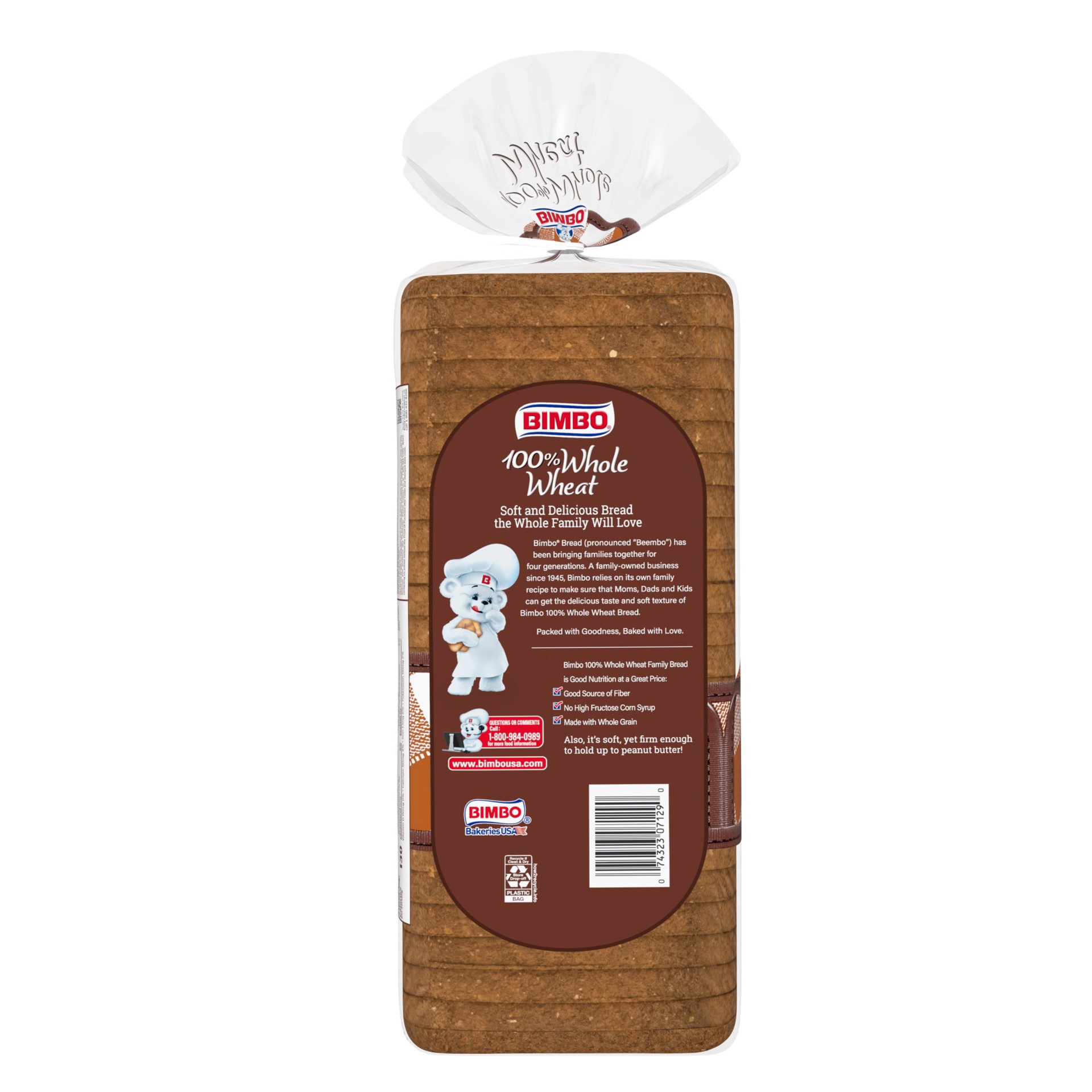 slide 6 of 7, Bimbo Whole Wheat Bread, 20 oz, 20 oz