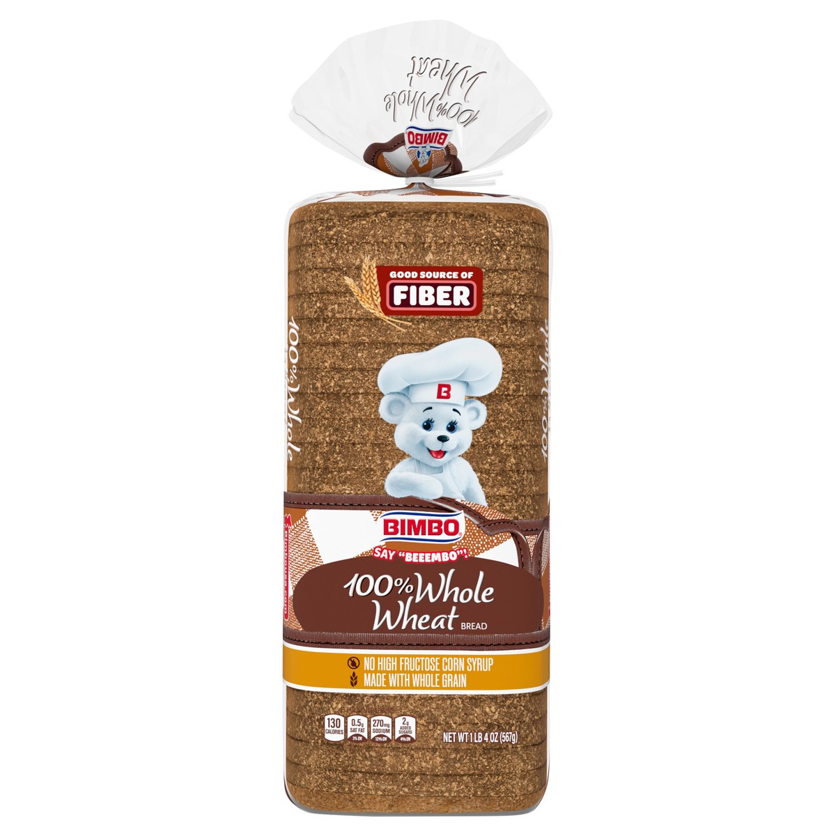 slide 1 of 7, Bimbo Whole Wheat Bread, 20 oz, 20 oz