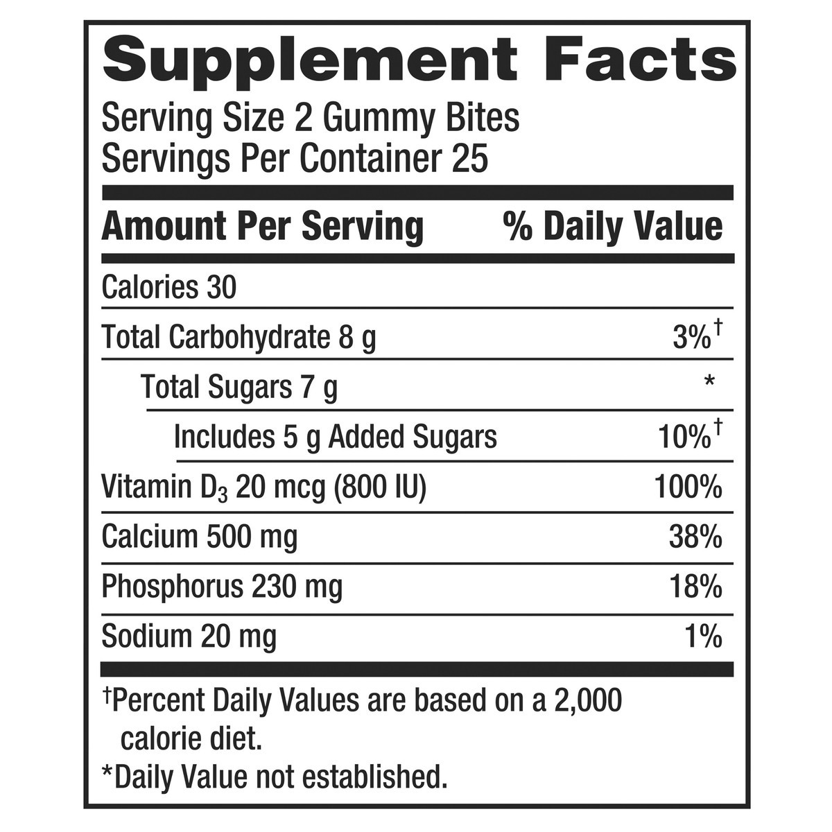 slide 10 of 12, Caltrate Gummy Bites 500 mg Calcium and Vitamin D Supplement, Fruit Flavors, 50 Count, 1 ct