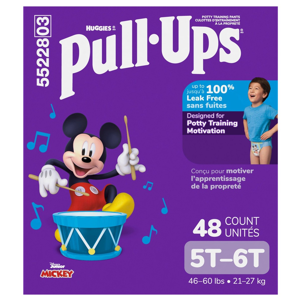 slide 1 of 5, Pull-Ups Boys' Potty Training Pants, 5T-6T (46-60 lbs), 48 Ct, 48 ct