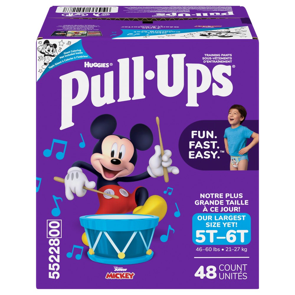 slide 1 of 5, Huggies Pull-Ups Disney Junior Mickey Training Pants, 48 ct