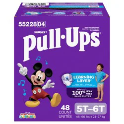 Pull-Ups Boys' Potty Training Pants, 5T-6T (46-60 lbs), 48 Ct