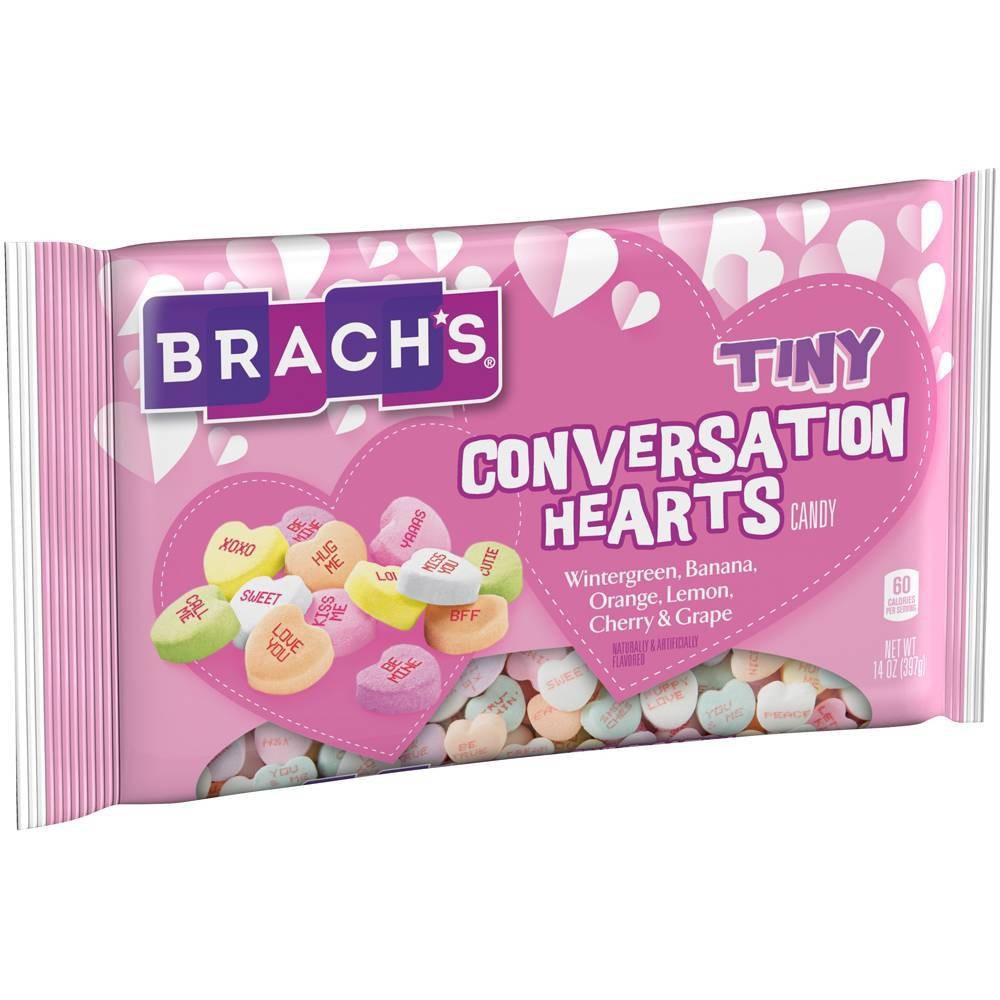 slide 2 of 3, Brach's Tiny Conversation Hearts Candy, 14 oz