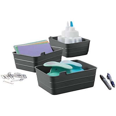 slide 1 of 1, Starplast Flexi Medium Tray Gray Bin, 1 ct