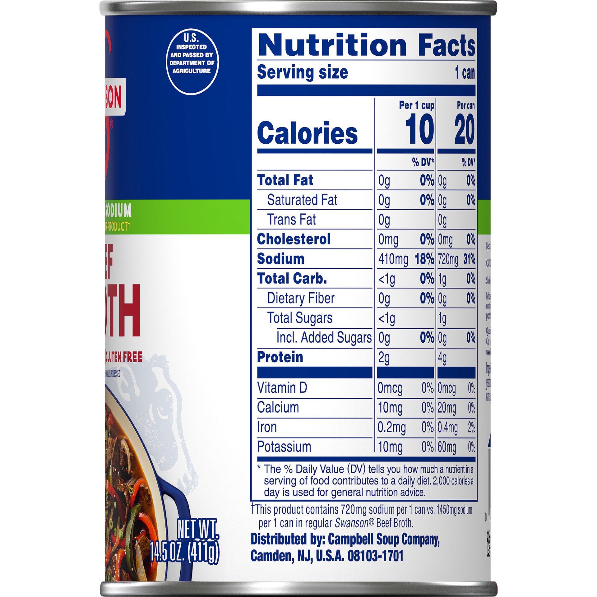 slide 4 of 5, Swanson Gluten Free Low Sodium Beef Broth - 14.5 fl oz, 14.5 oz