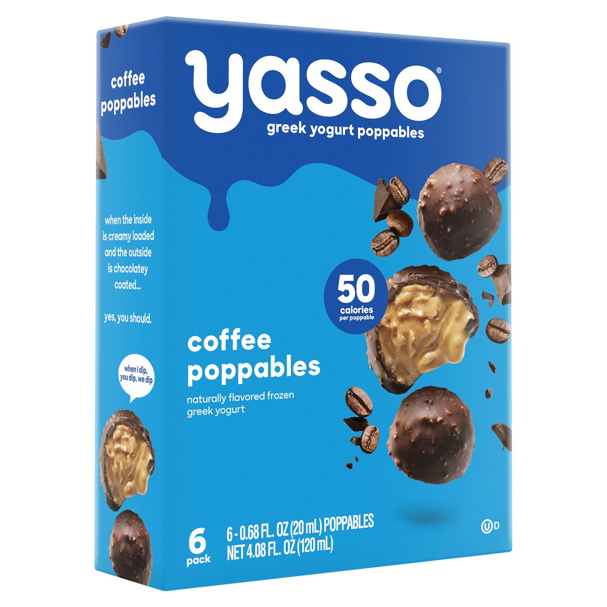 slide 2 of 9, Yasso Frozen Greek Yogurt Poppables, Coffee, 6 Pack, 6 ct