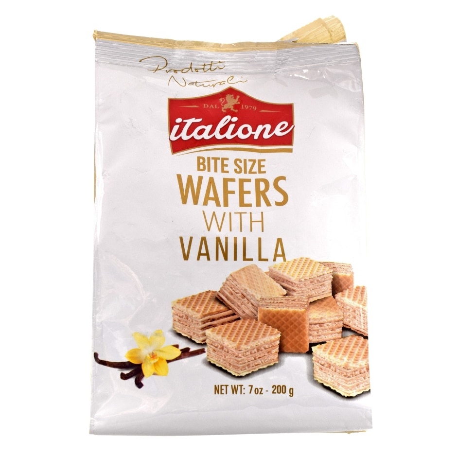 slide 1 of 1, Italione Bite Size Vanilla Wafers, 7 oz