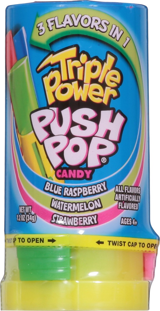 slide 4 of 9, Push Pop Triple Power Three-in-One Individually Wrapped Easter Lollipops in Assorted Fruity Flavors - Fun Candy for Easter Candy Gifts & Easter Baskets, 1.2 oz