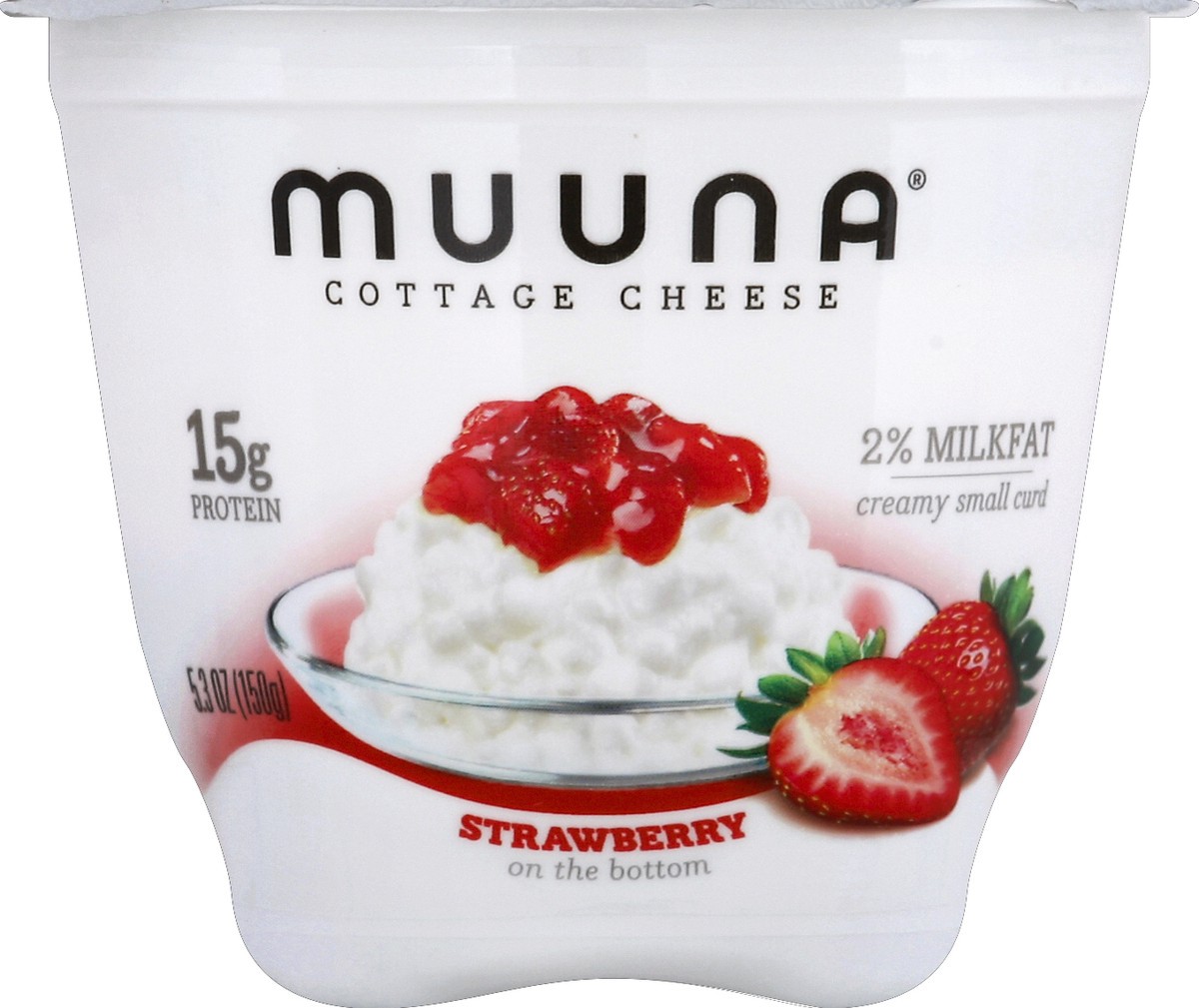 slide 3 of 3, Muuna 2% Milkfat Strawberry Cottage Cheese, 5.3 oz