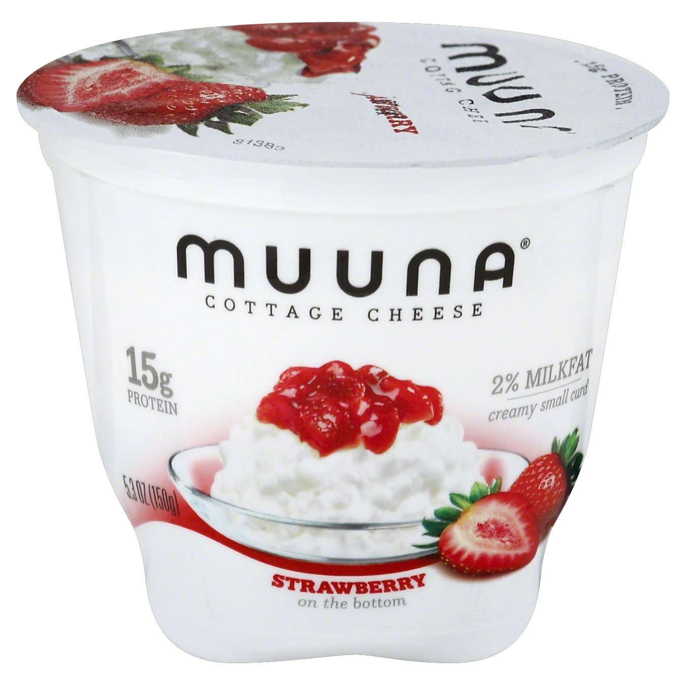 slide 1 of 3, Muuna 2% Milkfat Strawberry Cottage Cheese, 5.3 oz