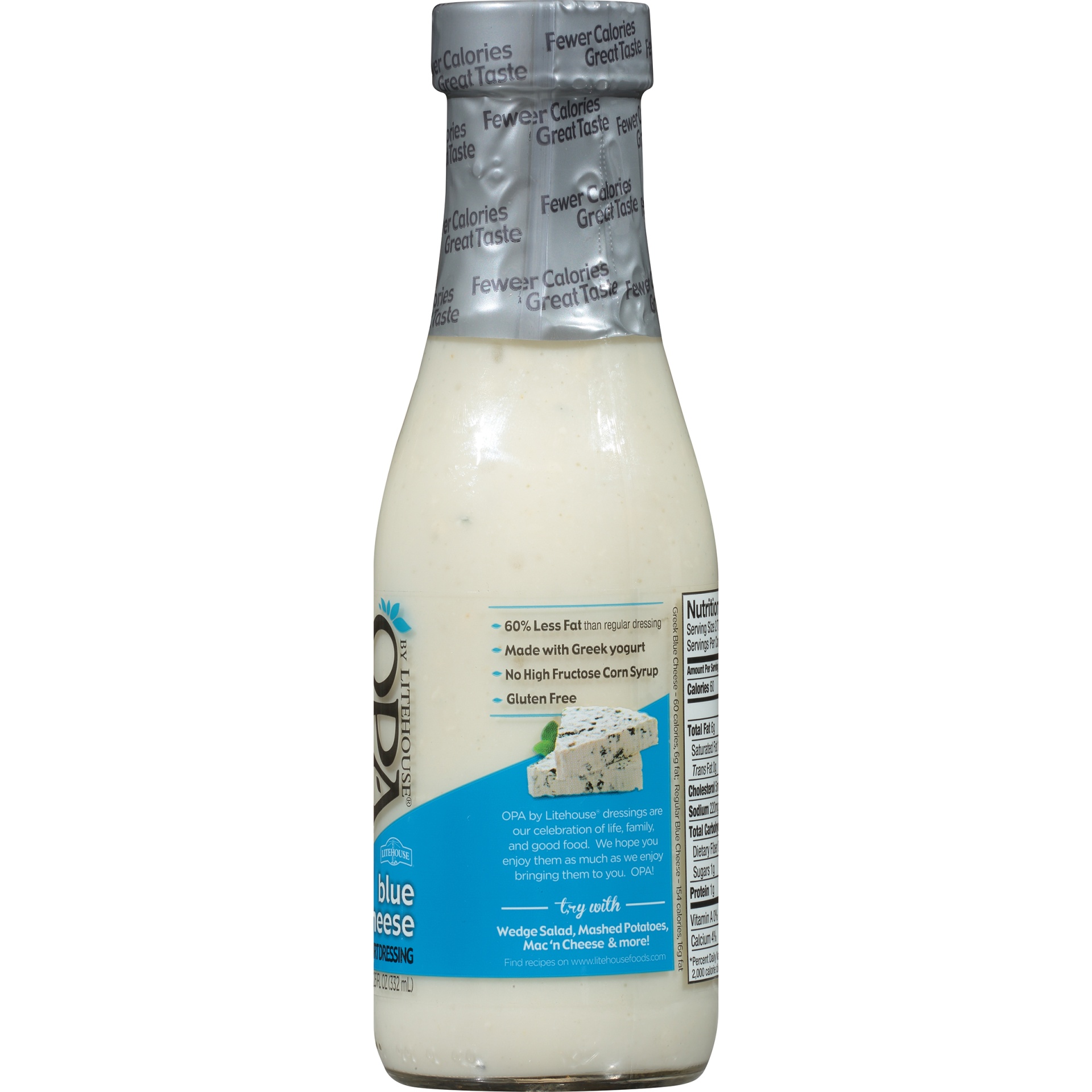 slide 3 of 6, OPA Blue Cheese Greek Yogurt Dressing, 11.25 fl oz