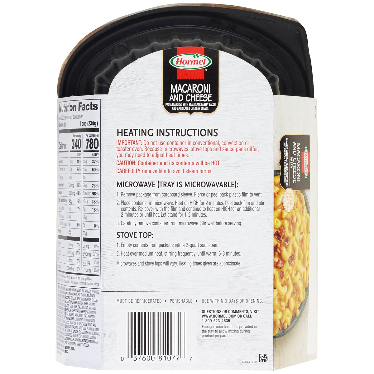 slide 3 of 10, Hormel Black Label Macaroni and Cheese Pasta 19 oz. Tray, 19 oz